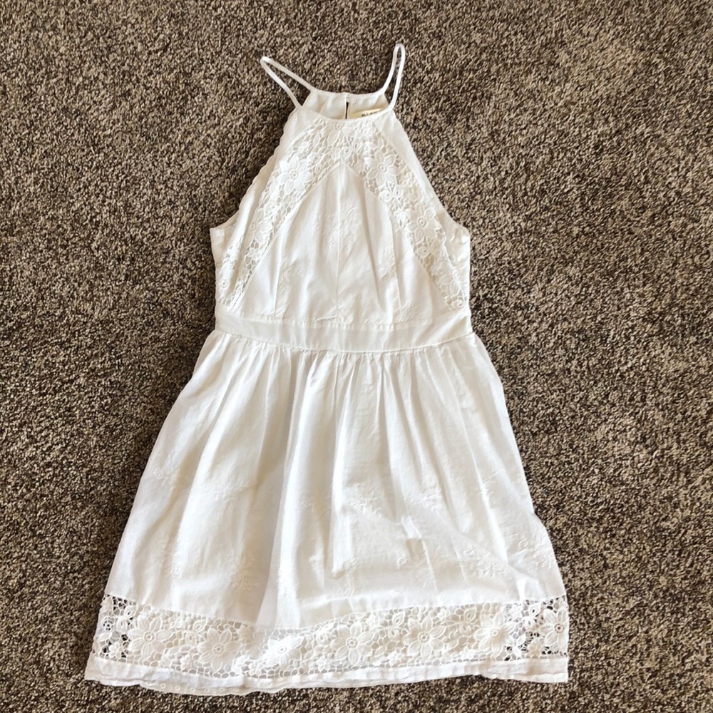 White halter top dress